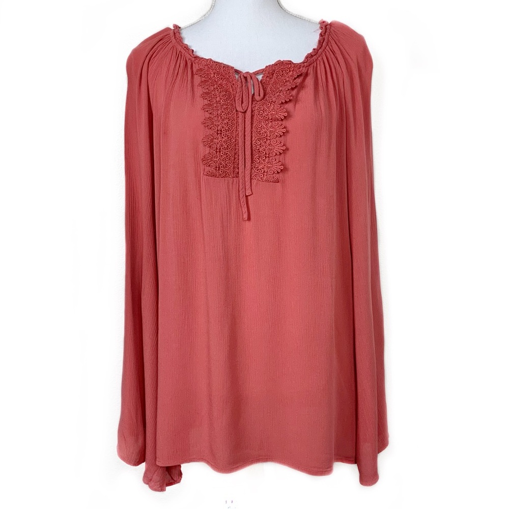 St John’s Bay Long Sleeve-Bell Lightweight Top,XL.